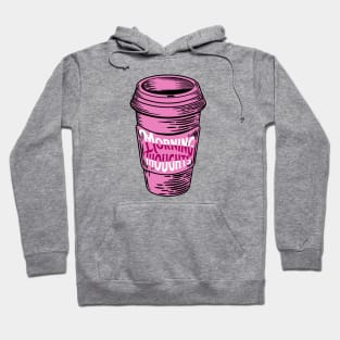 Pink Morning Thoughts Coffee Cup Hoodie